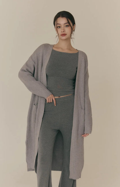 Cozy Wool-Blend Long Cardigan<br/>針織開襟罩衫