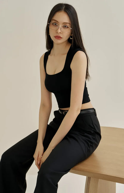 Full Coverage Padded Tank<br/>極簡寬肩遮副乳Bra Top