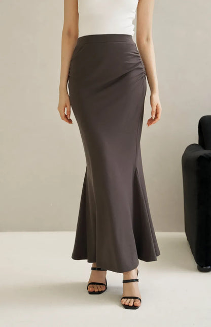 Tencel Mermaid Skirt<br/>天絲抓皺修身魚尾長裙