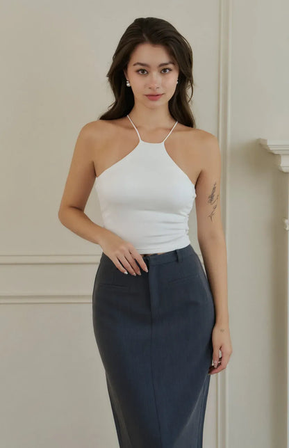 Halter Modal Bra Top<br/>削肩莫代爾Bra Top