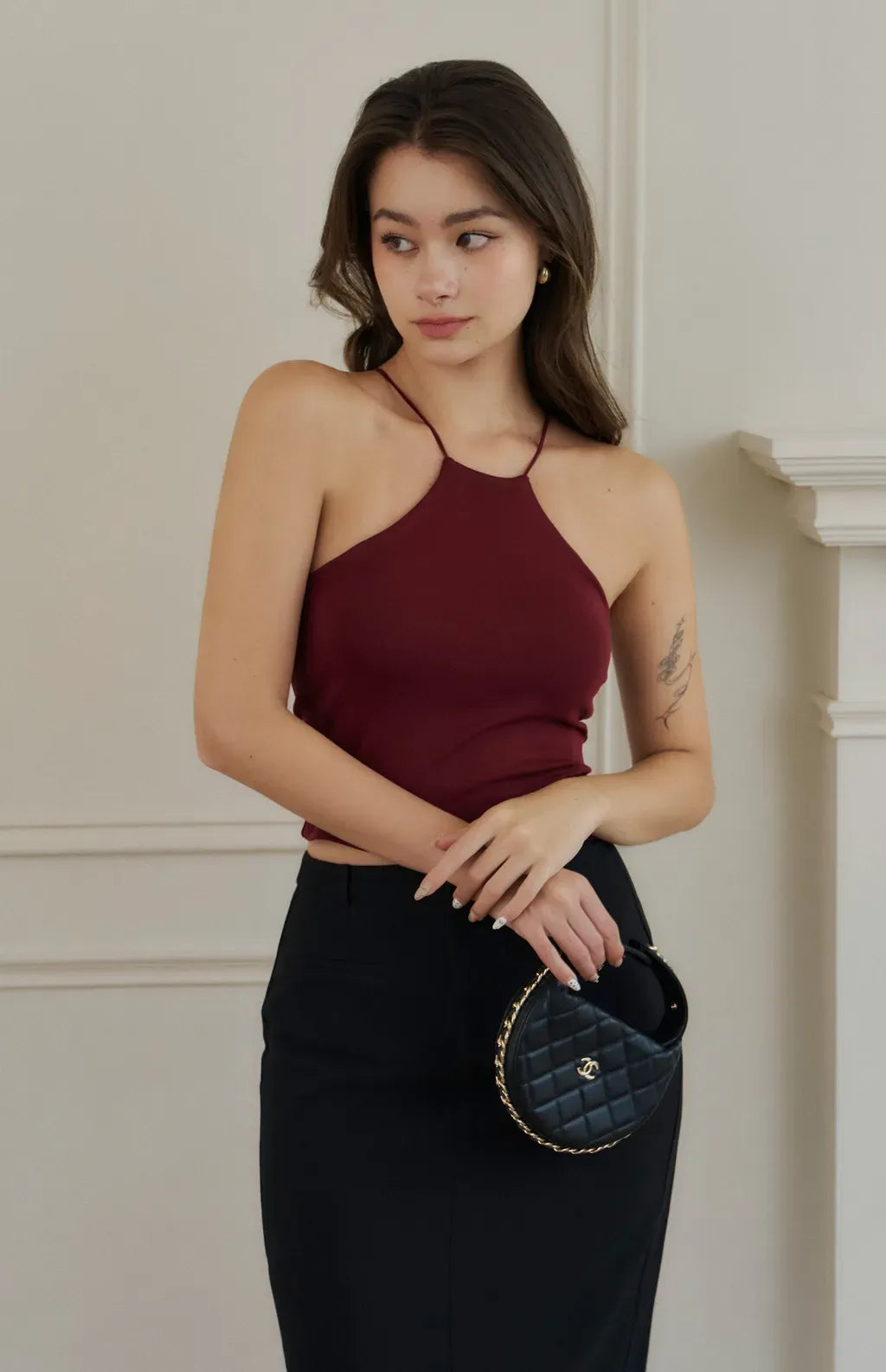 Halter Modal Bra Top<br/>削肩莫代爾Bra Top