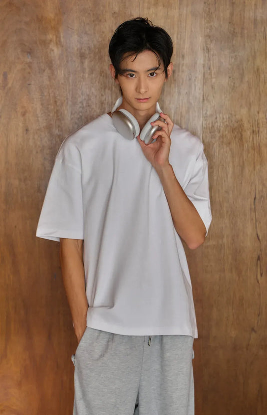 Crew Neck Blank T-shirt<br/>經典圓領挺版素T
