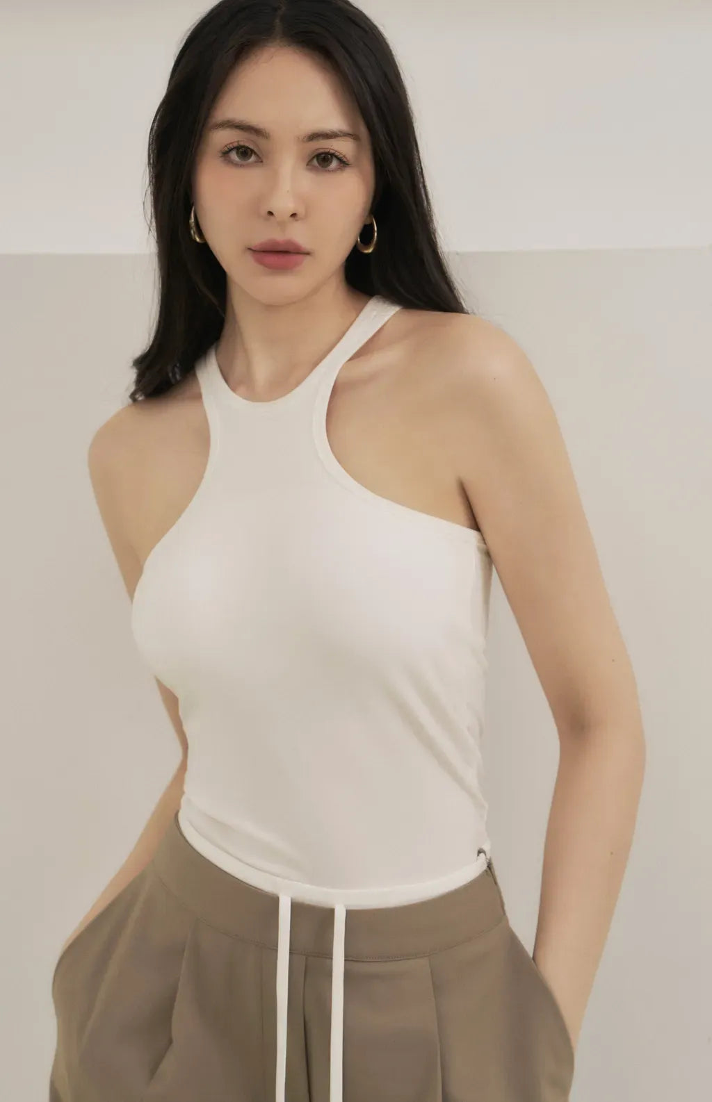 Tencel Halter Y-Back Bra Top<br/>天絲削肩Y字美背Bra Top By Beigy - Milu