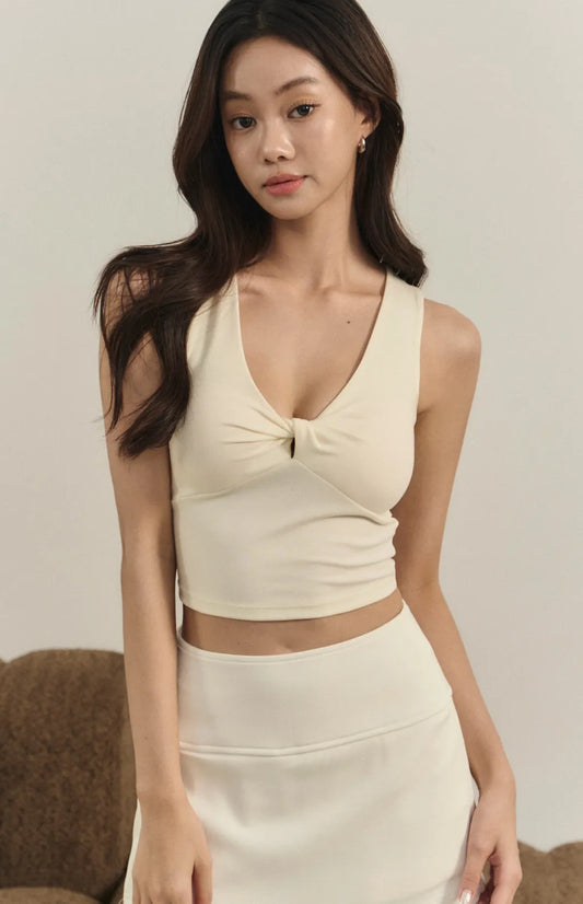 Tencel Front Twist Bra Top<br/>天絲美胸扭結Bra Top