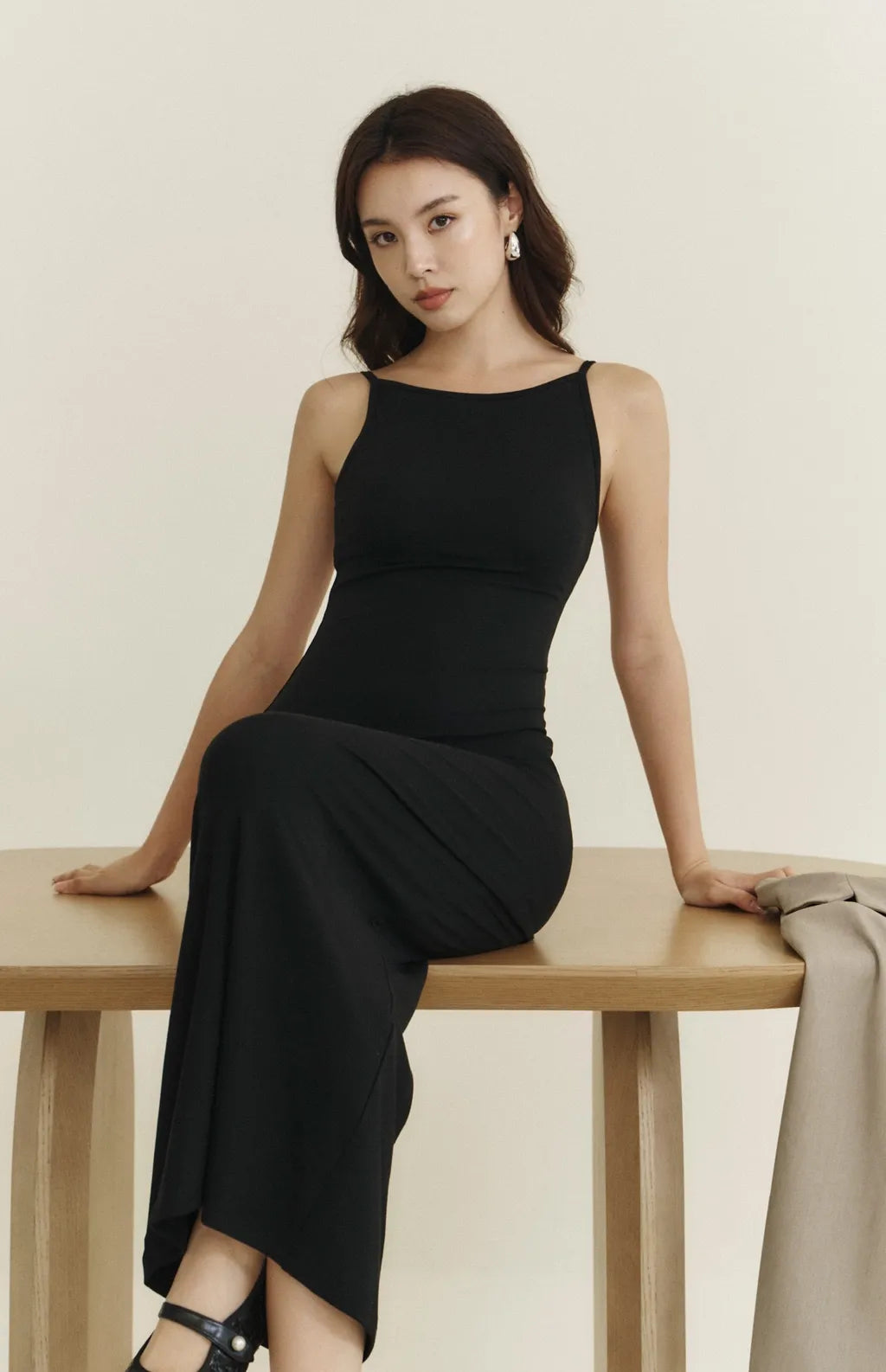 Boat Neck Maxi Bra Dress<br/>極簡船型領修身美背Bra Dress By Beigy - Milu