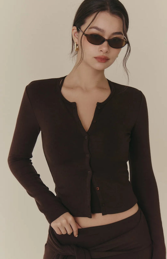 Cozy Wool-Blend Multiway Cardigan<br/>羊毛暖絨多穿排釦外套