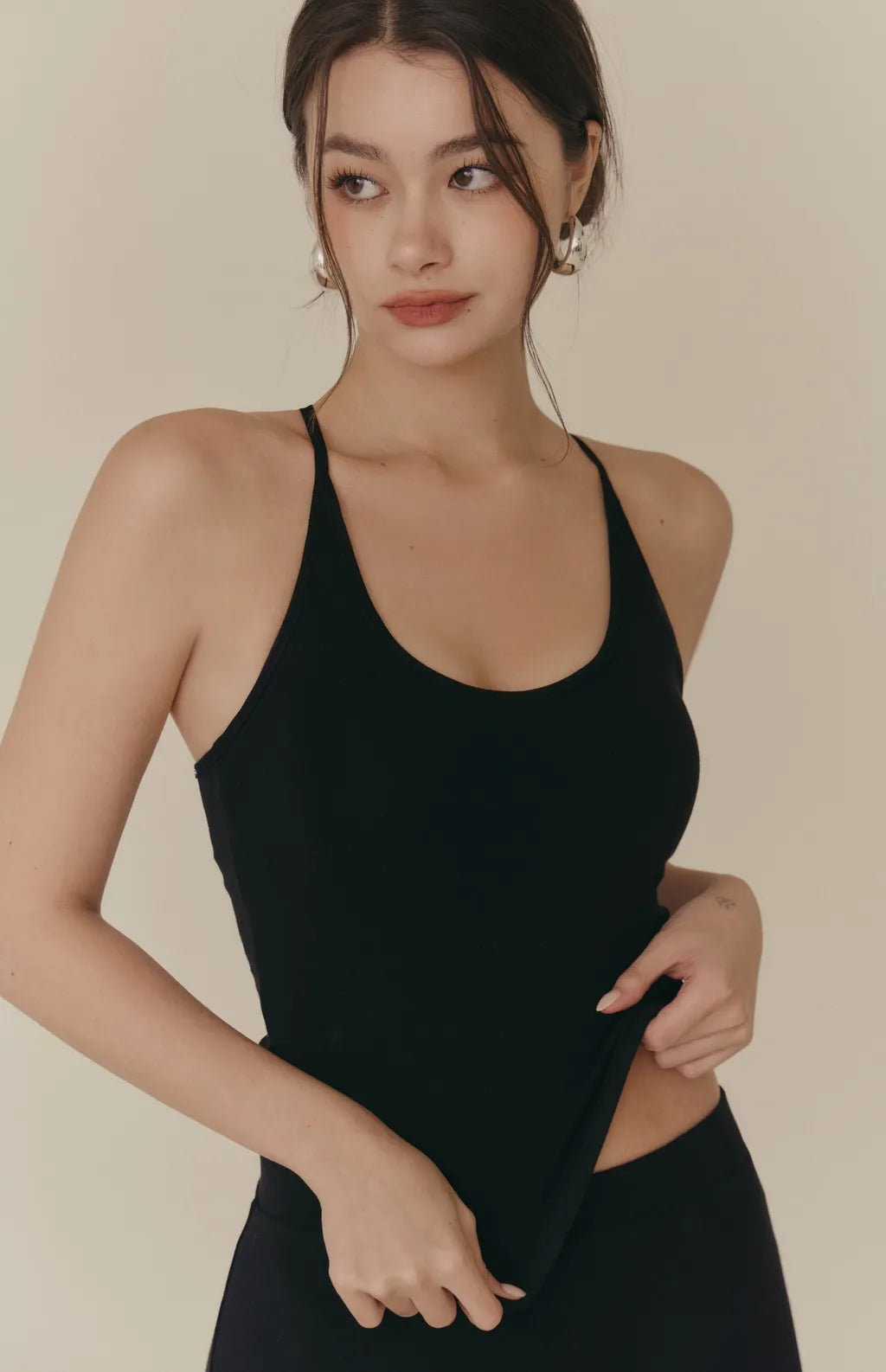 Cozy Wool-Blend U-Neck Racerback Bra Top<br/>羊毛暖絨U領挖背Bra Top