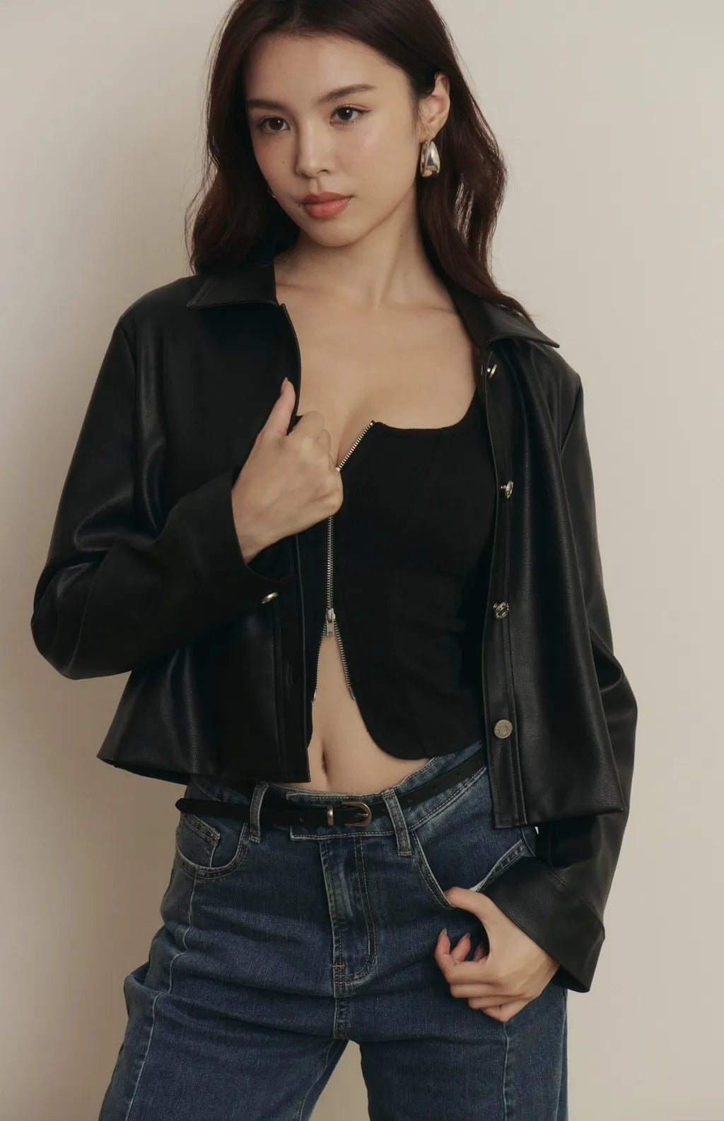 Haze Leather Jacket<br/>霧感皮革外套