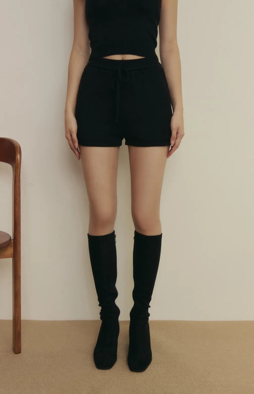 Knit Drawstring Shorts<br/>針織抽繩短褲