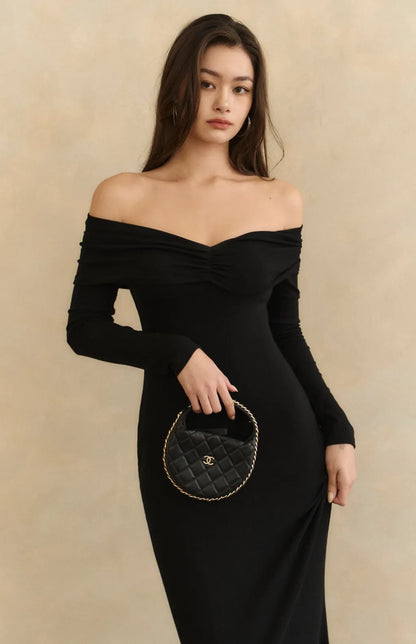 (最後現貨) Off-Shoulder Twist Mermaid Bra Dress<br/>裸肩抓皺魚尾Bra Dress -【XS-M】