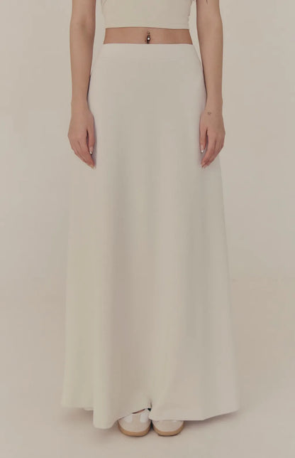 Cloud Stretch A-Line Maxi Skirt<br/>雲感太空棉彈力傘擺長裙