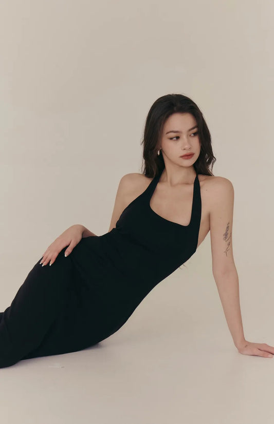 Tencel Halter Y-Back Maxi Bra Dress<br/>天絲削肩Y字美背Bra Dress