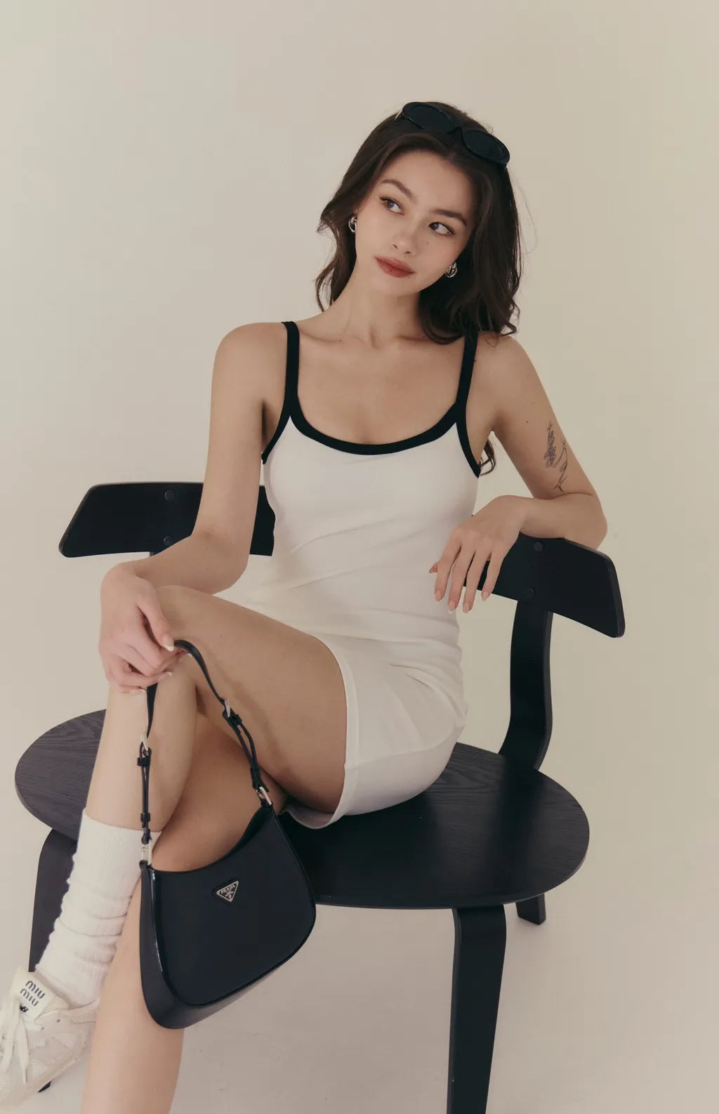 Ribbed U-Neck Bodycon Bra Dress<br/>細肩U領羅紋包臀Bra Dress