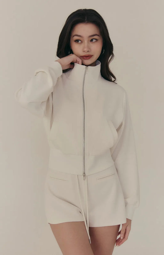 Cloud Stand-Collar Two-Way Zip Jacket<br/>雲感立領雙向拉鍊外套