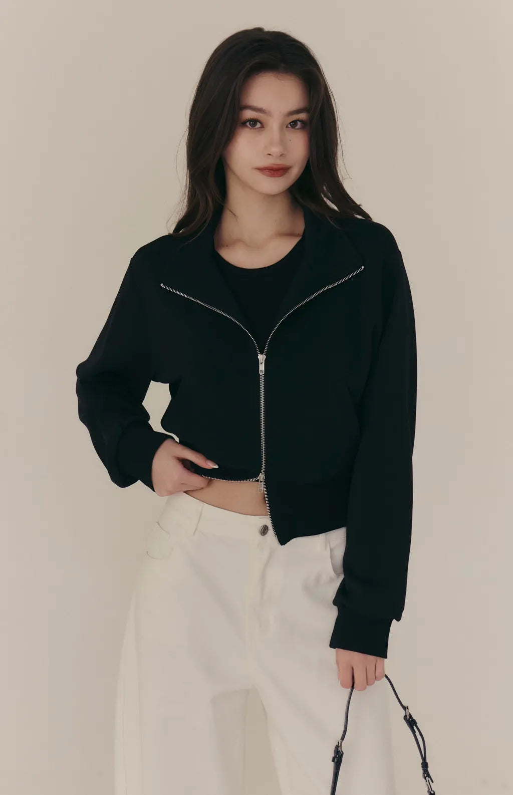 Cloud Stand-Collar Two-Way Zip Jacket<br/>雲感立領雙向拉鍊外套