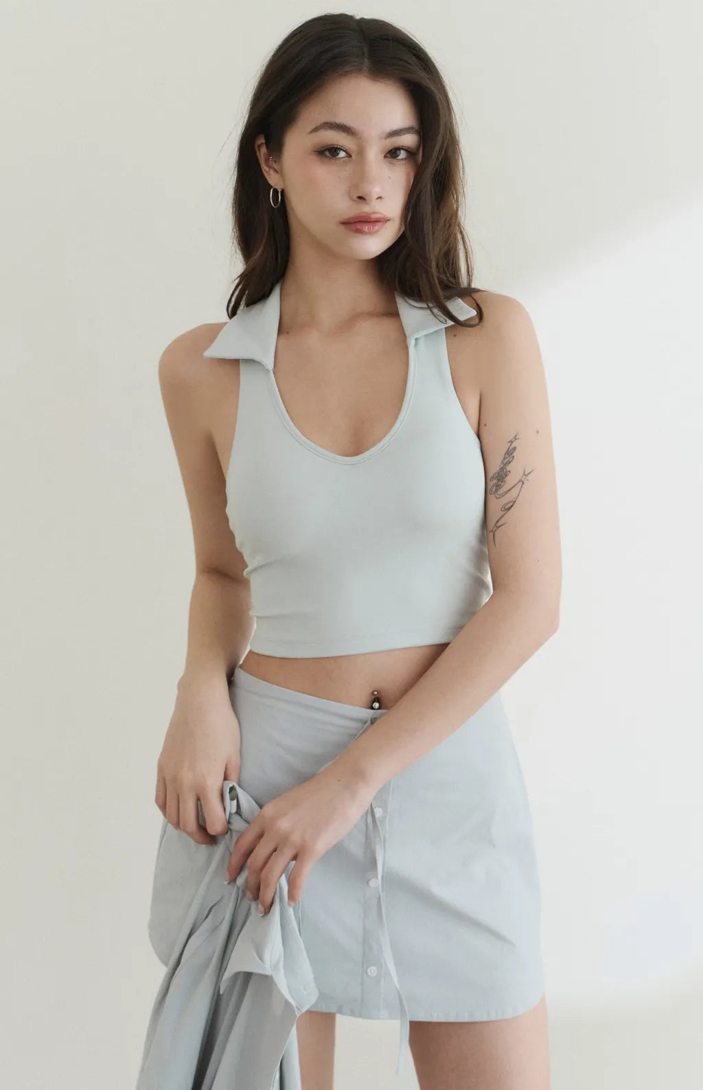 Deep V Collared Bra Top<br/>深V翻領美式Bra Top