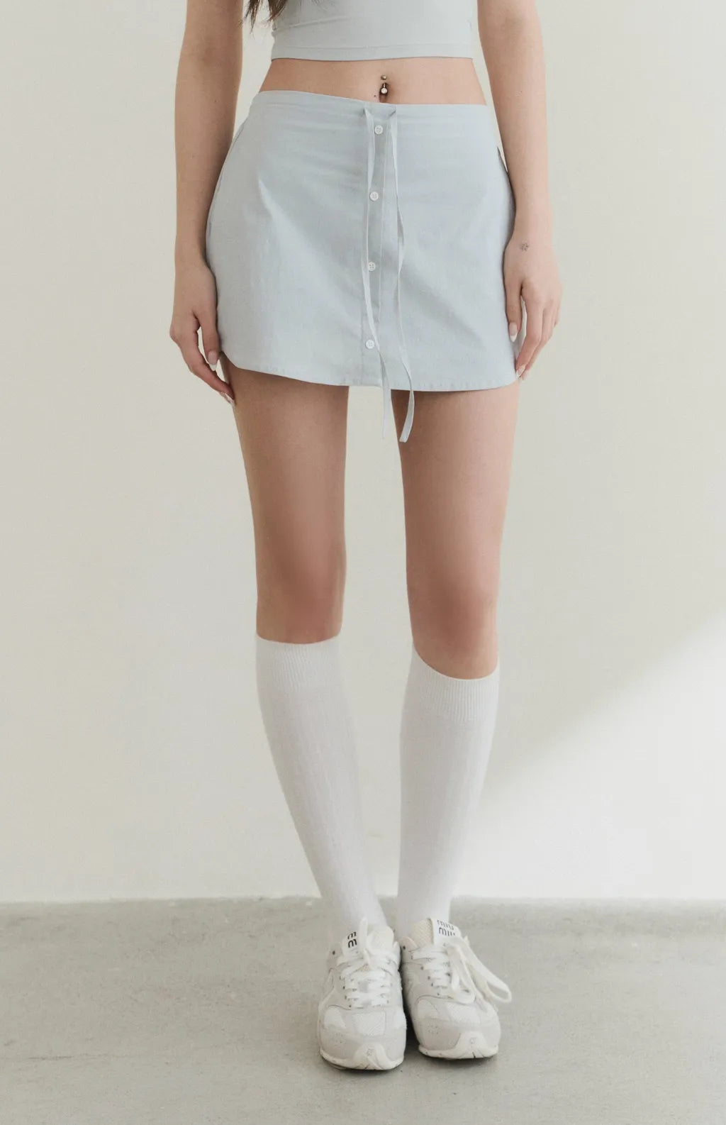 UPF50+ Drawstring A-Line Mini Skort<br/>防曬UPF50+抽繩Ａ字褲裙