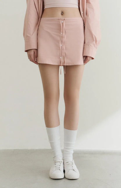 UPF50+ Drawstring A-Line Mini Skort<br/>防曬UPF50+抽繩Ａ字褲裙
