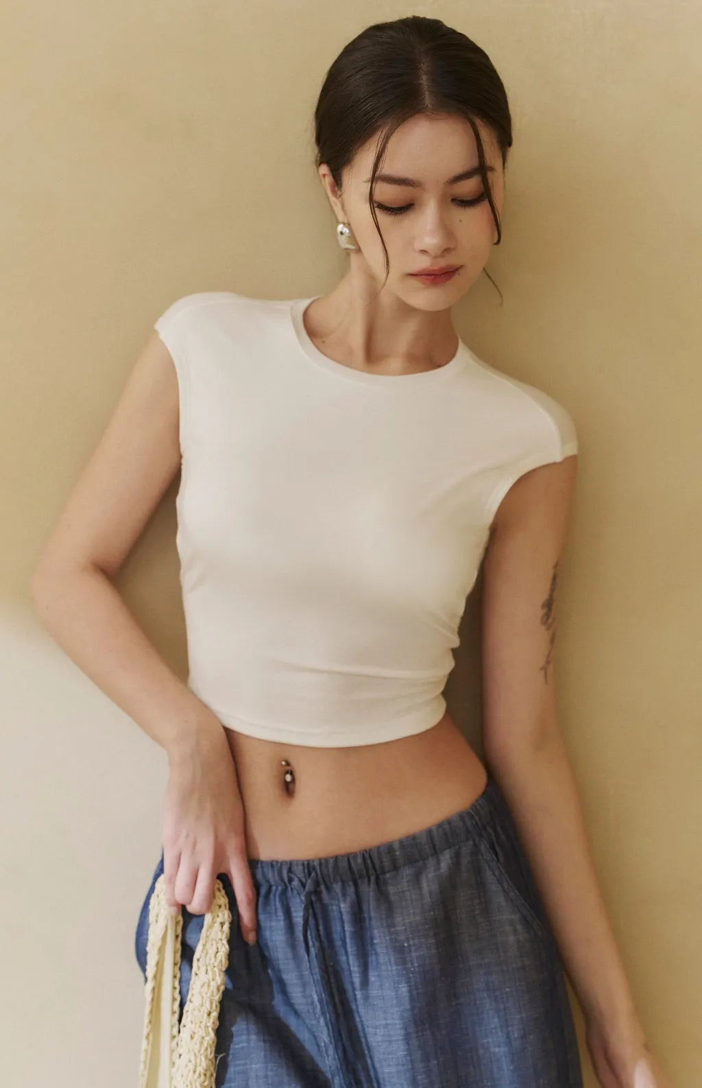 Tencel Twist Back Bra Top<br/>天絲美背後扭結Bra Top