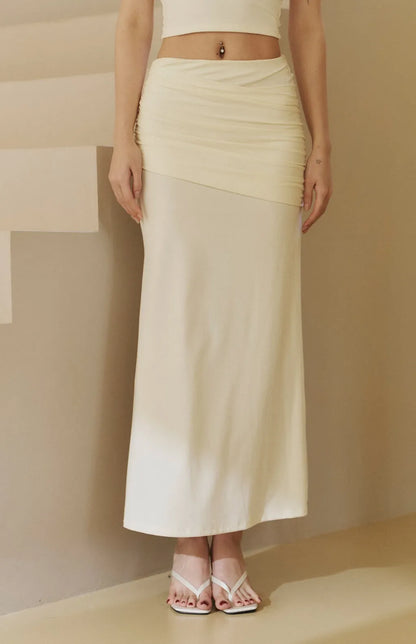 High Stretch Ruched Mermaid Maxi Skirt<br/>高彈垂墜抓皺魚尾裙