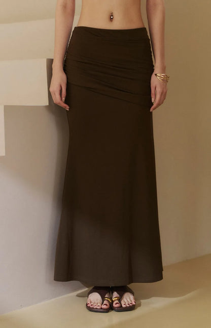 High Stretch Ruched Mermaid Maxi Skirt<br/>高彈垂墜抓皺魚尾裙