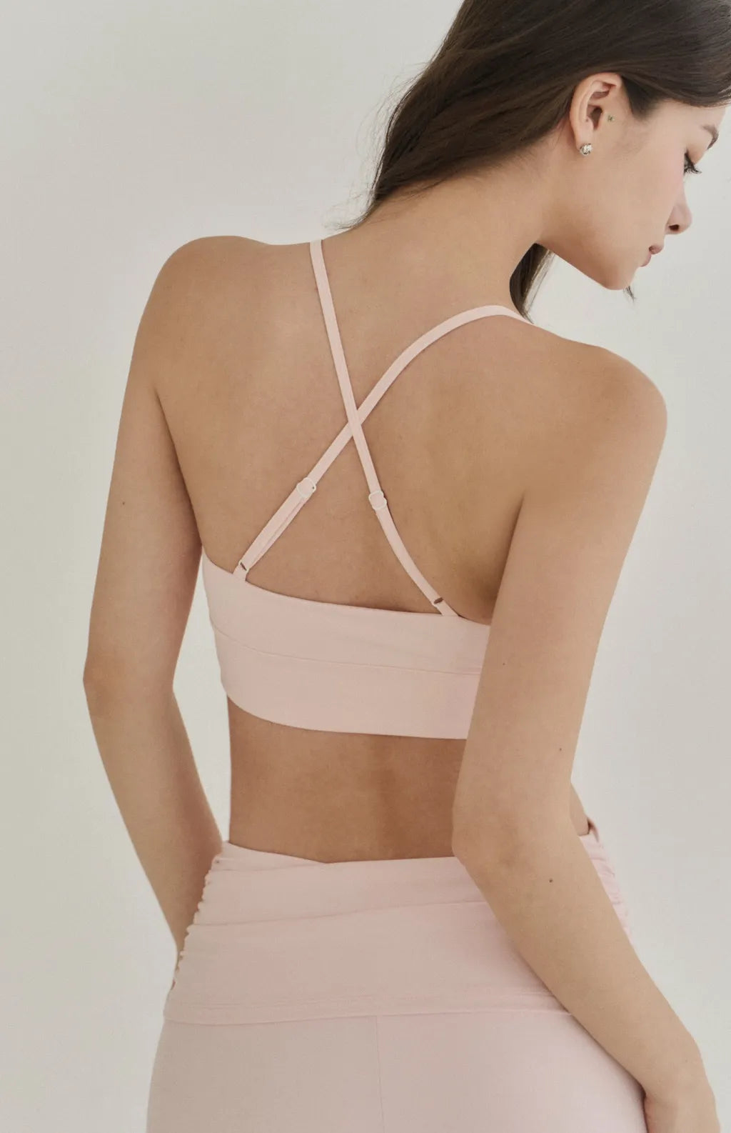 Ruched Crisscross Back Bra Top<br/>美胸抓皺後交叉Bra Top
