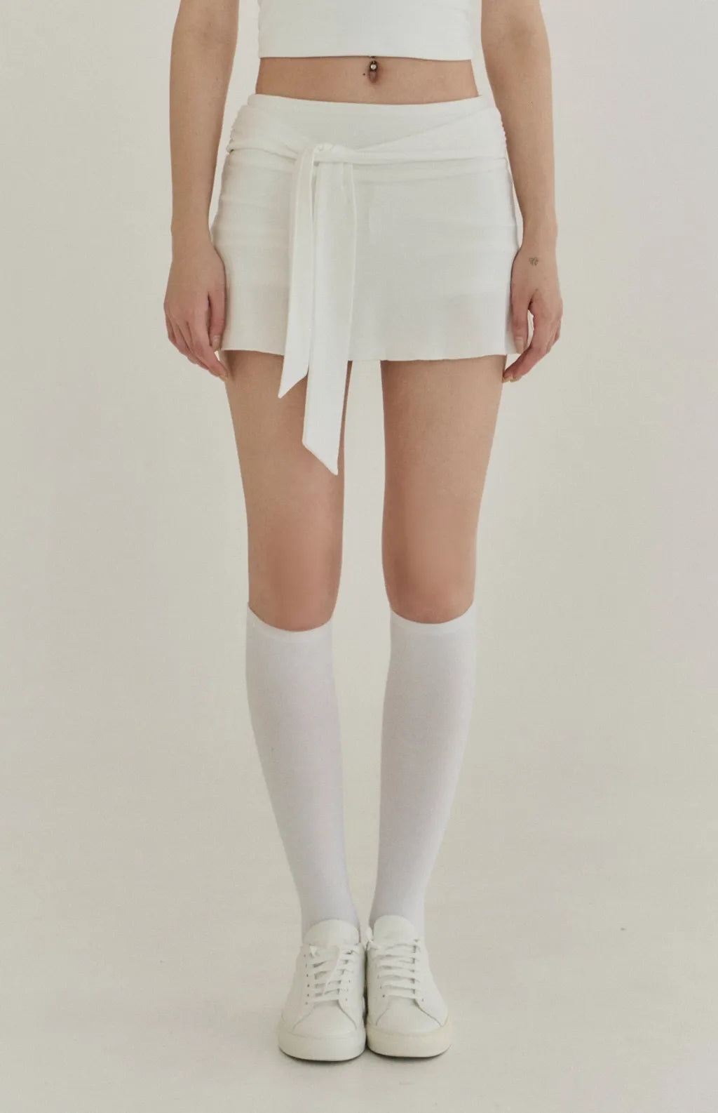 Lyocell Tie-Waist Flared Skort<br/>萊塞爾綁帶傘擺褲裙