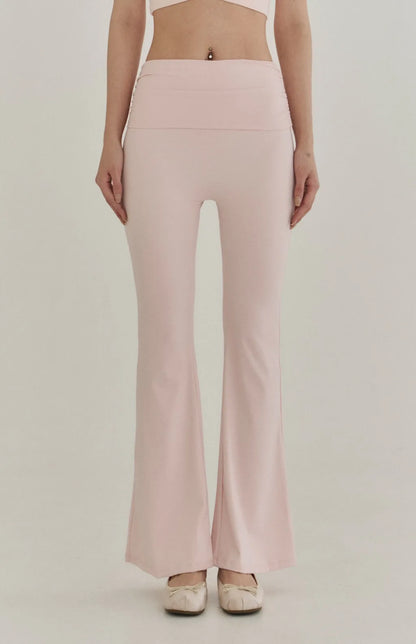 High-Waist Side Ruched Flare Pants<br/>寬腰側抓皺喇叭褲