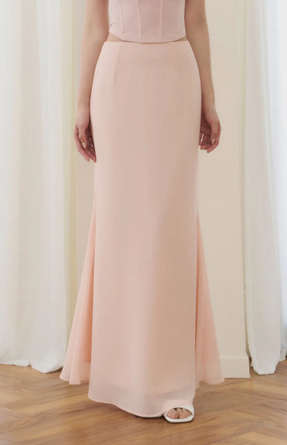 Chiffon Fitted Mermaid Maxi Skirt<br/>雪紡修身魚尾裙