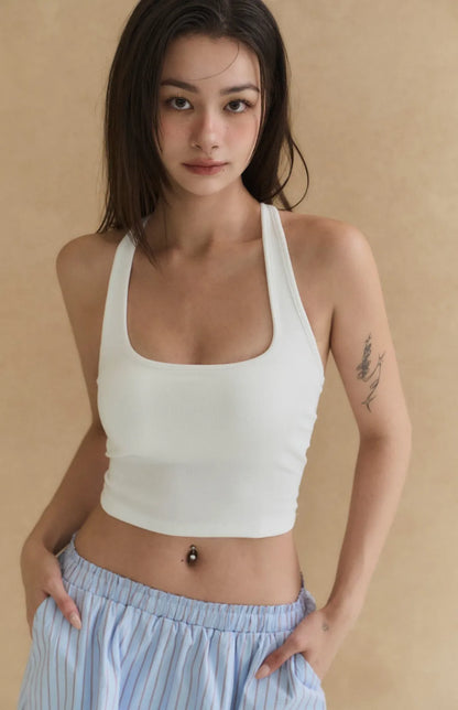 Sheer Lace Racerback Bra Top<br/>透膚蕾絲美背削肩Bra Top