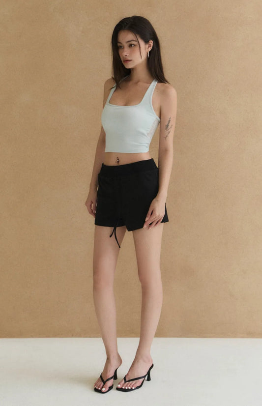 Soft-Touch Wide-Waistband Drawstring Shorts<br/>柔感寬腰帶抽繩短褲