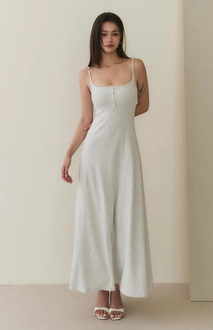 Henley Flared Maxi Bra Dress<br/>美式可開釦傘擺Bra Dress