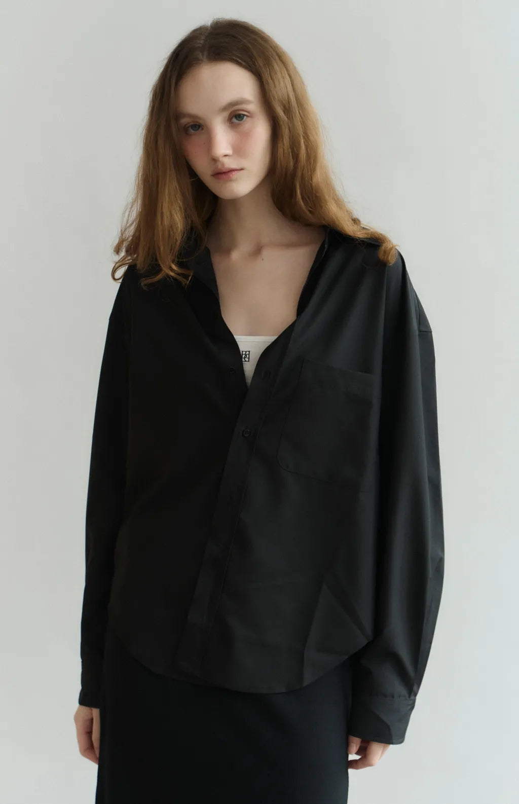 Water-Repellent Oversized Shirt<br/>抗潑水品牌刺繡襯衫