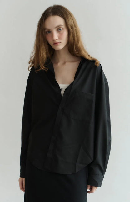 Water-Repellent Oversized Shirt<br/>抗潑水品牌刺繡襯衫