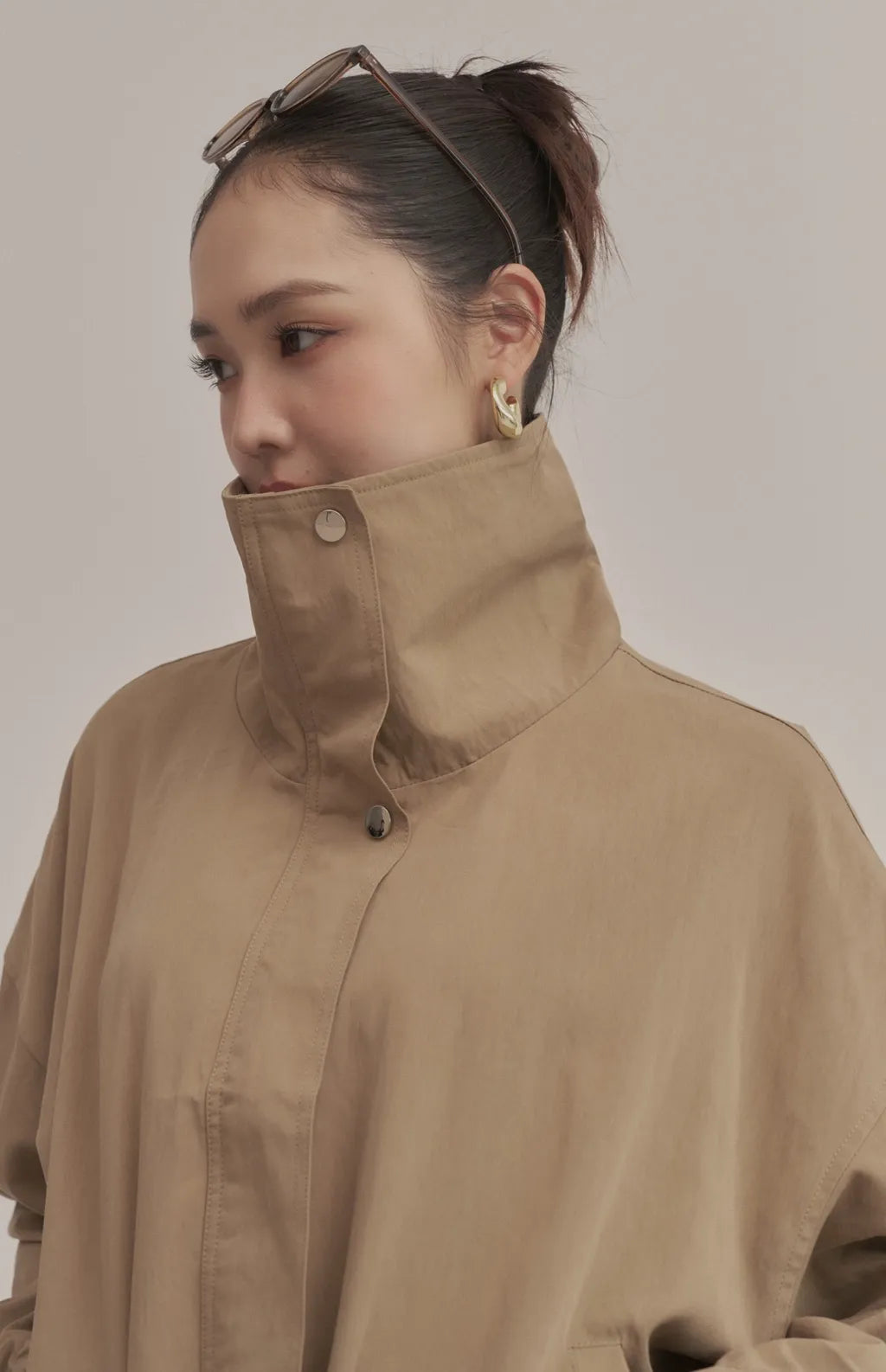 Harrington Funnel-Neck Trench Jacket<br/>哈靈頓立領風衣外套