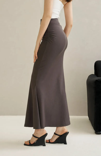 Tencel Mermaid Skirt<br/>天絲抓皺修身魚尾長裙