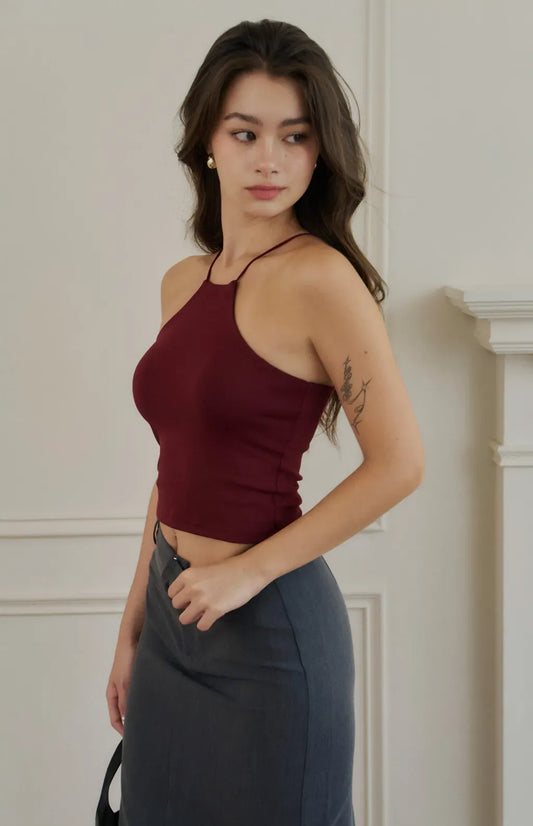 Halter Modal Bra Top<br/>削肩莫代爾Bra Top