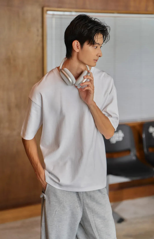 Crew Neck Blank T-shirt<br/>經典圓領挺版素T