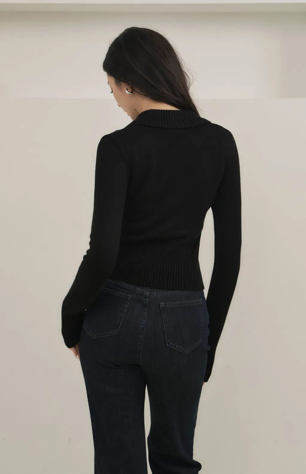 Mercerized Cotton Two-Way Zipper Jacket<br/>絲光針織雙向拉鏈外套