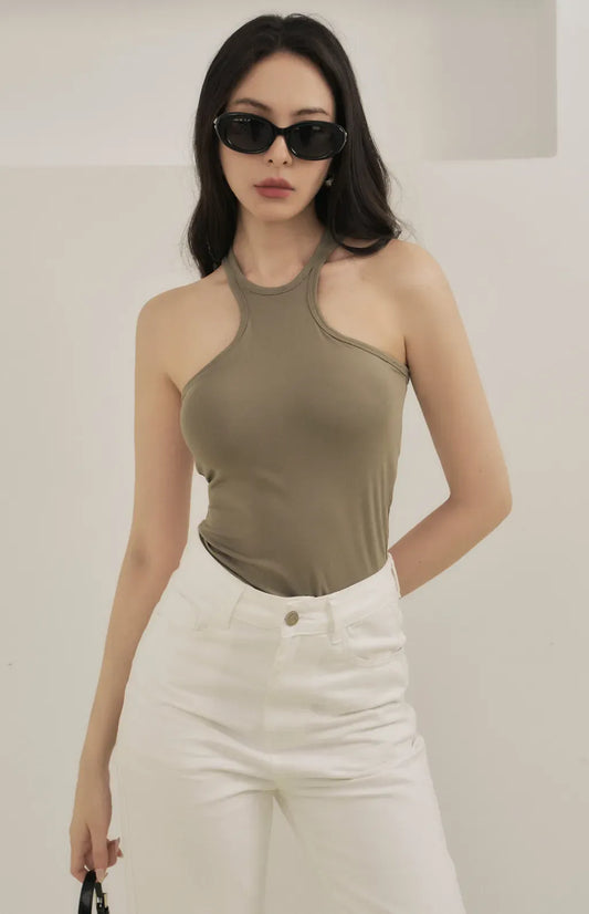 Tencel Halter Y-Back Bra Top<br/>天絲削肩Y字美背Bra Top
