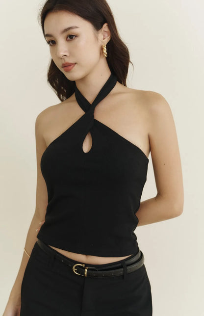Woolen Multiway Halter Bra Top<br/>毛呢多穿繞頸綁帶Bra Top By Beigy - Milu
