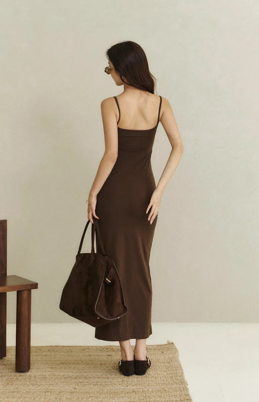 Boat Neck Maxi Bra Dress<br/>極簡船型領修身美背Bra Dress