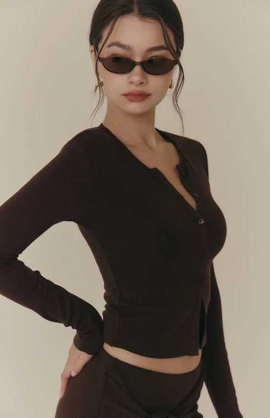 Cozy Wool-Blend Multiway Cardigan<br/>羊毛暖絨多穿排釦外套