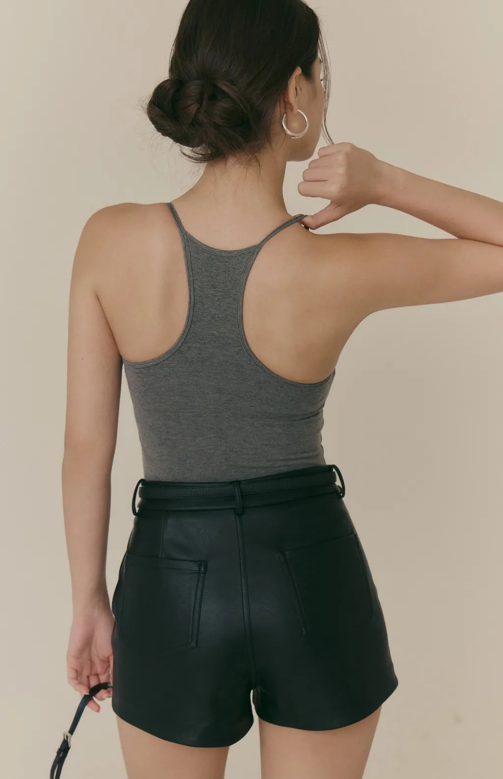 Cozy Wool-Blend U-Neck Racerback Bra Top<br/>羊毛暖絨U領挖背Bra Top