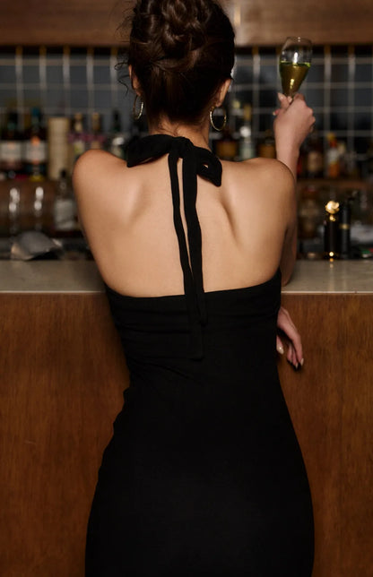 Halter Tie Twist Mermaid Bra Dress<br/>繞脖綁帶抓皺魚尾Bra Dress