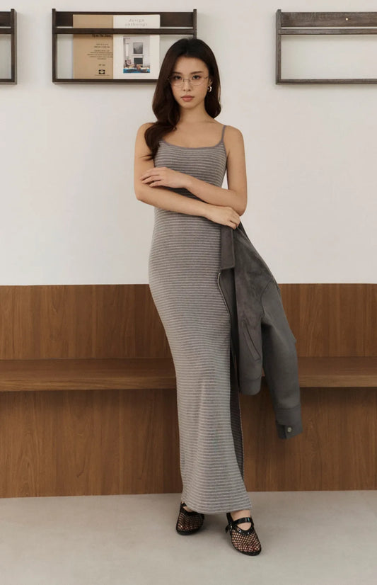 Striped Side-Slit Slimming Bra Dress<br/>條紋側開衩顯瘦Bra Dress