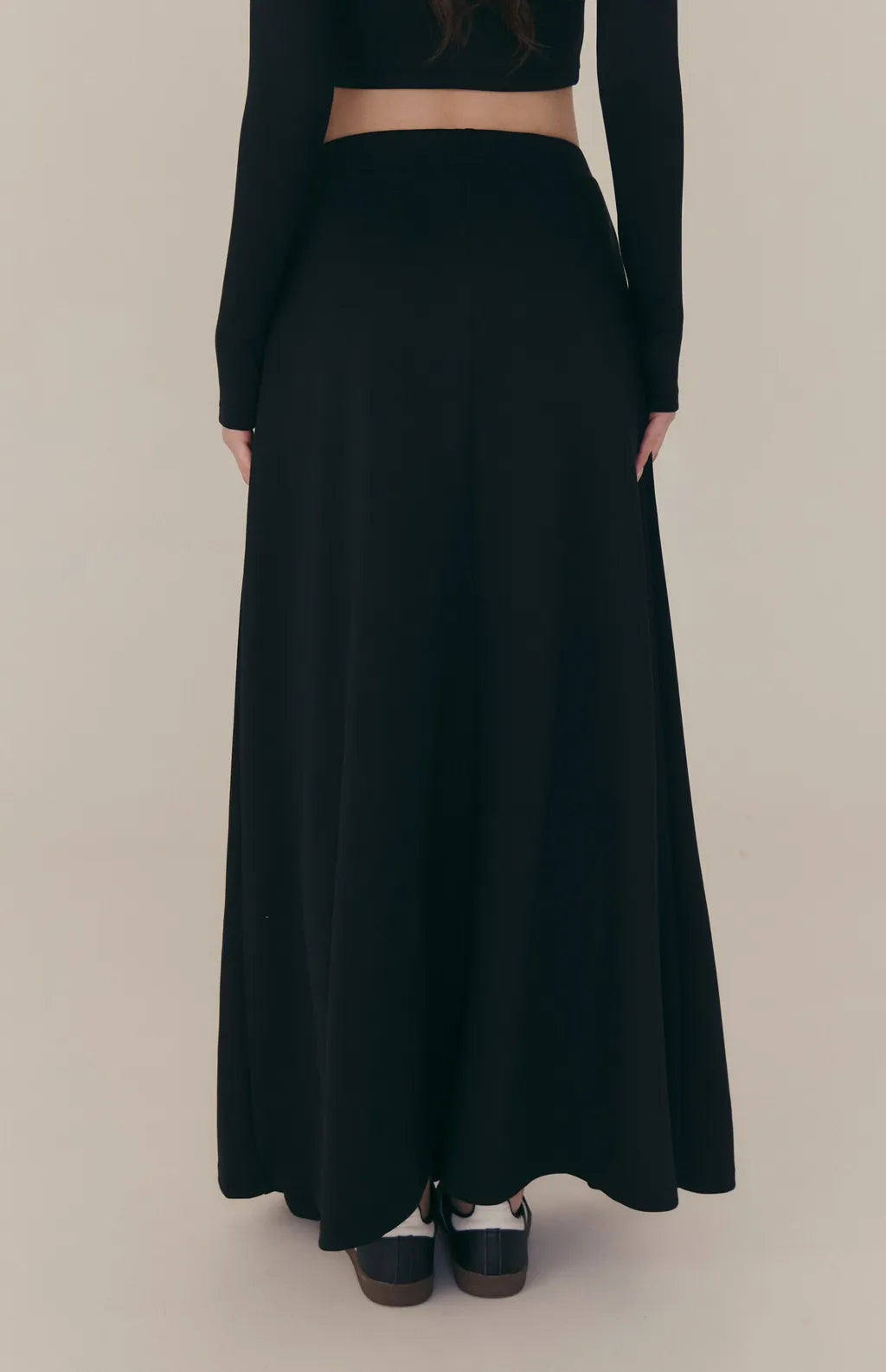 Cloud Stretch A-Line Maxi Skirt<br/>雲感太空棉彈力傘擺長裙