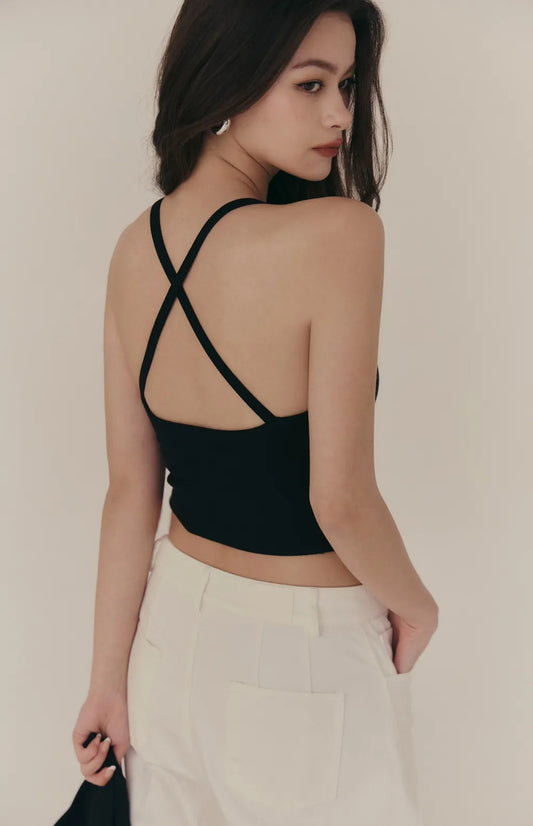 (最後現貨) Cross Back Padded Tank<br/>後交叉美背削肩Bra Top