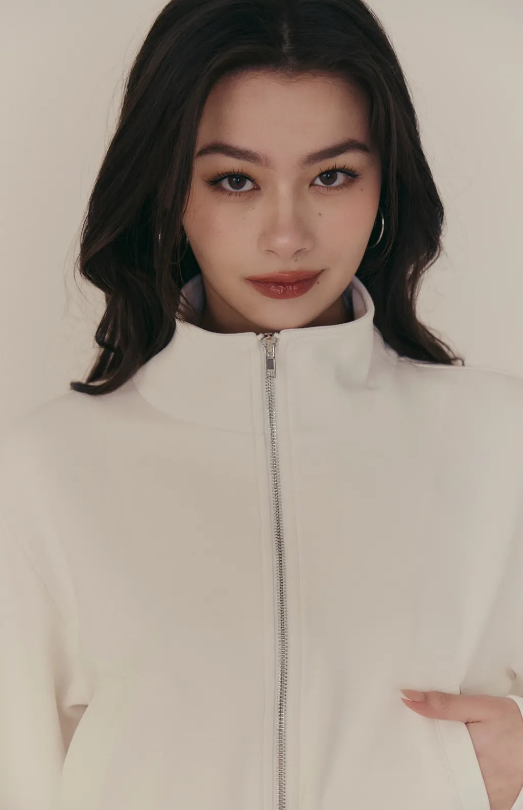 Cloud Stand-Collar Two-Way Zip Jacket<br/>雲感立領雙向拉鍊外套