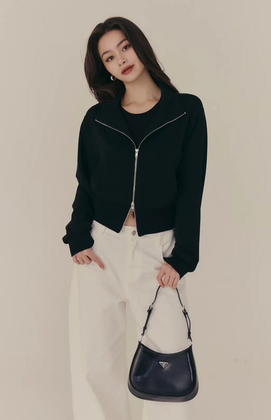Cloud Stand-Collar Two-Way Zip Jacket<br/>雲感立領雙向拉鍊外套